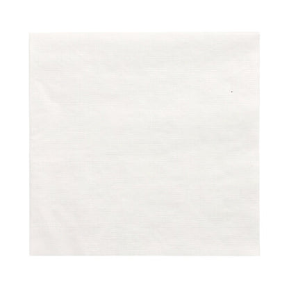 A PAPSTAR napkin 1-ply, 33x33 cm, white, 1/4-fold napkin from a 500-piece package of PAPSTAR GmbH lies flat on a white background, unused and unfolded, without visible patterns or designs.