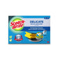 Pictured is a box of Scotch-Brite® Delicate Non-Scratch Handle Sponge from 3M Germany GmbH with packaging that includes product images, the Scotch-Brite logo, and German text for scratch-free cleaning on delicate surfaces.