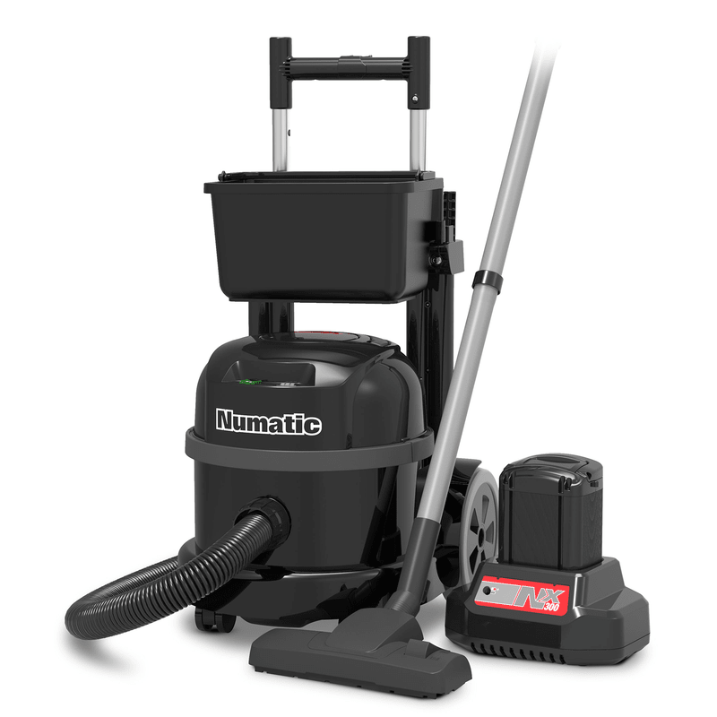 Numatic Batterie-Staubsauger PBT230NX/1, schwarz, Zubehörset AS56(2.2P) | Packung (1 Stück)