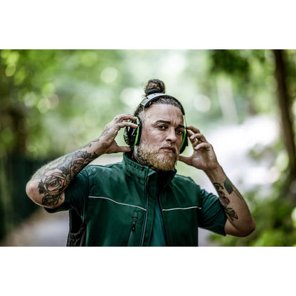 NITRAS MUTE DEFENDER PRO, Kapselgehörschutz, schwarz / grün, EN 352-1 Kunststoff | Packung (1 Stück)