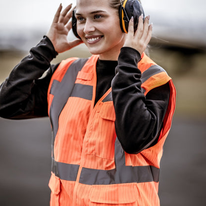 NITRAS MUTE DEFENDER PRO, Kapselgehörschutz, schwarz / gelb, EN 352-1 Kunststoff | Packung (1 Stück)