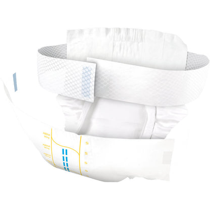 Der ABENA Wing Premium von Abena Re-Seller GmbH ist offen dargestellt und zeigt die Innenpolsterung, elastische Beinabschlüsse, verstellbare Laschen und Nässeindikatoren - Schutz und Komfort unter den modernen Inkontinenzprodukten.