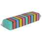A pack of 10 Abena Re-Seller GmbH cleaning sponges (3x6x9 cm) in various colors, neatly stacked and wrapped in plastic - ideal for all your household cleaning needs.