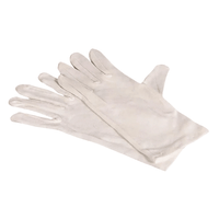 A pair of AMPri ECO-PLUS white undergloves from AMPri Handelsgesellschaft mbH, made of soft cotton, are lightweight gloves that fit snugly against the palm—ideal for providing extra warmth or protection when worn under heavier gloves.
