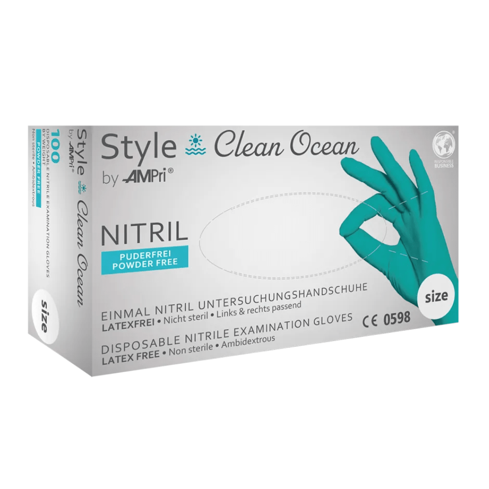 handschuhe auf türkisch AMPri STYLE CLEAN OCEAN Nitrilhandschuhe puderfrei by MED-COMFORT, Türkis
