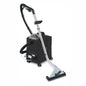 The Arcora Aniko 30 spray extraction machine from Arcora International GmbH is a black-silver device for carpet cleaning with a long handle, wide floor nozzle with hose, wheels for mobility, and a practical side control panel.