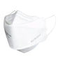 The particle-filtering mouth-nose protection mask Air Queen CE2163 has a white design with visible ear loops and the text "Air QUEEN" printed on the side. It is made of flexible, breathable material and equipped with a nano-fiber filter.
