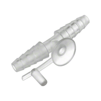 The B. Braun Fingertip for suction (100 pieces) from B. Braun Deutschland GmbH & Co. KG is a transparent tubing connector with barbed ends and a valve handle for fingertip control—ideal for sterile, intermittent suction applications.