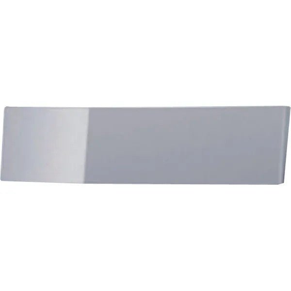 Das CWS Frontpanel für Paradise Toilettenpapier ist ein rechteckiges, leicht gewölbtes Paneel von CWS, gefertigt aus glattem, grauem, reflektierendem Metall oder Kunststoff, abgebildet auf einem weißen Hintergrund.