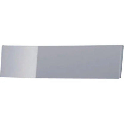 Das CWS Frontpanel für Paradise Toilettenpapier ist ein rechteckiges, leicht gewölbtes Paneel von CWS, gefertigt aus glattem, grauem, reflektierendem Metall oder Kunststoff, abgebildet auf einem weißen Hintergrund.