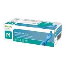 Saraya nitrile disposable gloves EX MD blue