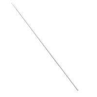 A single Haug Bürsten KG Haug Telescopic Handle, Metal, White (1 piece) is shown diagonally on a solid white background, oriented from the lower left to the upper right.