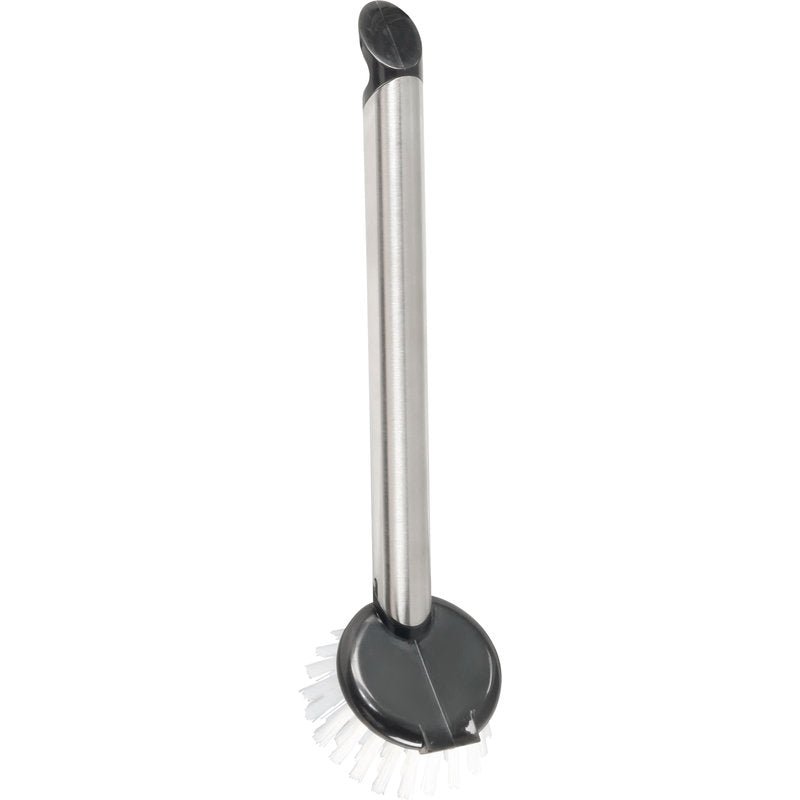 The ROUND DISH BRUSH from Haug Bürsten KG features a transparent PBT brush with 0.35 mm thick, medium-strength bristles and a durable stainless steel body, combining effective cleaning with modern design.