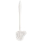 The Haug Bürsten KG WC RIM CLEANING BRUSH made of white PP features 0.35 mm thick, medium bristles, a long handle (365 mm), and a 75 mm angled head - perfect for efficient cleaning of the toilet rim.