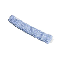The ONE-WASH COVER, MICROFIBER, WITH DIRTY PAD, 450MM from Haug Bürsten KG is a blue microfiber cleaning cover with a textured surface, designed for window cleaning and compatible with tool #8550, shown against a white background.