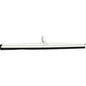 The Haug Bürsten KG ARTICULATED WATER SKIMMER, BLACK INTERCHANGEABLE BLADE 700x53x25mm is shown against a plain white background, featuring a flat black rubber blade and a threaded connection for attaching the handle.