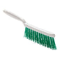 Pictured is a HAND BRUSH, PBT GREEN ø 0.50MM HARD, 280X15X45 MM from Haug Bürsten KG with a white handle and long, straight green bristles on a white background.