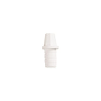 The OUTDOOR CONE, 21MM + 22MM, from Haug Bürsten KG is a white plastic barbed hose connector with a hexagonal shape and a ribbed body, designed for 21mm cone fittings and shown against a plain white background.