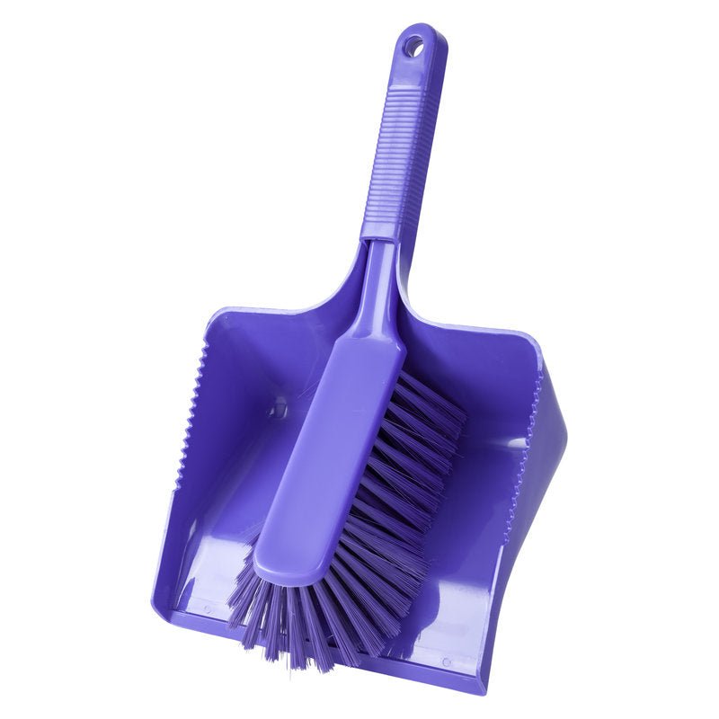 The KEHRGARNITUR, UNSLOTTED, Ø0.25MM, SOFT, 350MM from Haug Bürsten KG with soft bristles and matching dustpan is ideal for floor cleaning.