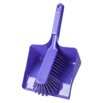 The KEHRGARNITUR, UNSLOTTED, Ø0.25MM, SOFT, 350MM from Haug Bürsten KG with soft bristles and matching dustpan is ideal for floor cleaning.