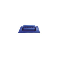 A blue, rectangular Arcora handpad holder with a handle from Arcora International GmbH, ideal for cleaning surfaces, is shown against a plain white background, featuring a flat bottom and a handle on top. The box contains 50 pieces.