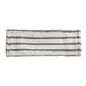 The Haug Wischbezug Super-Abrasive Mop from Haug Bürsten KG is a rectangular, white microfiber mop cover made of 100% polyester with horizontal gray stripes, expertly crafted for effective floor cleaning in damp and wet cleaning tasks. It measures 400 mm and is delivered in a pack with one piece.