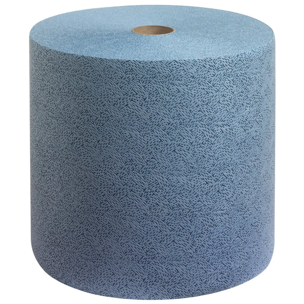 The Kimtech® process wipes large roll in blue from Kimberly-Clark GmbH (1 roll x 500 sheets) are ideal for industrial cleaning. They feature a textured pattern and are depicted on a white background.
