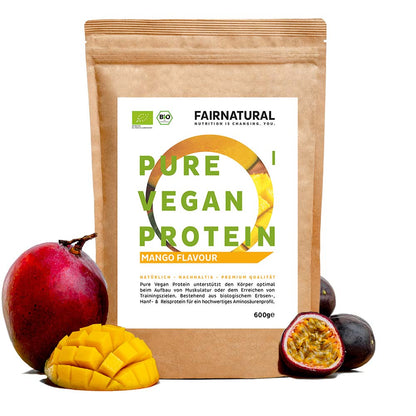 Organic vegan protein powder mango without soy