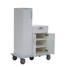 Der Novocal Patientenwagen verfügt über ein robustes Fahrgestell aus Vollkunststoffplatte, leichtgängige Räder und eine vielseitige Aufbewahrung - ideal für Krankenhäuser und das Gesundheitswesen. Packung: 1 Stück.