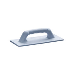 The Vileda Pad Holder—Padboy and Padmaster by Vileda GmbH—is a gray scrubbing tool with a rectangular, flat base and a rounded handle on top, perfect for smoothing surfaces during construction and finishing work. Its isolation against a plain white background highlights its function as part of a cleaning kit.
