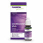 The picture shows a 10-ml bottle of Plagron Seedbooster Plus by Bertels B.V. next to its purple-and-white packaging. This essential additive promotes rapid germination of young plants. Instructions in 12 languages are included with the package.