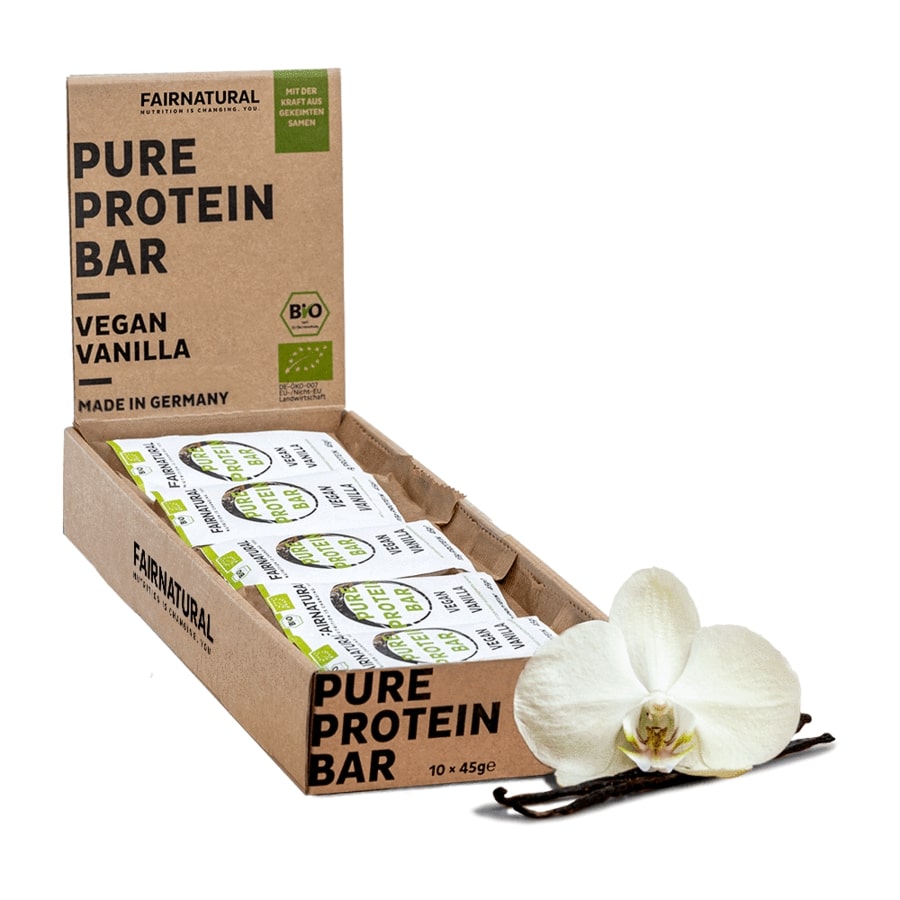 Organic protein bar vegan vanilla without soy