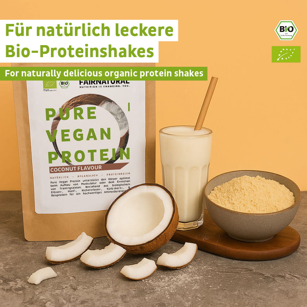 Organic vegan protein powder coconut without soy
