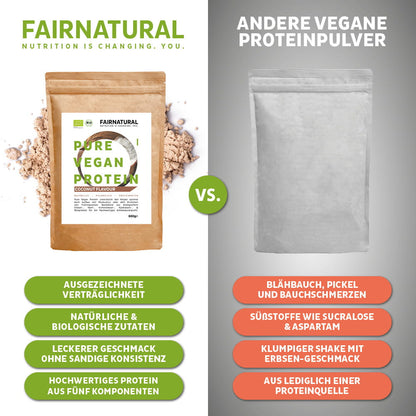 Organic vegan protein powder coconut without soy
