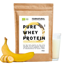Organic whey protein powder banana