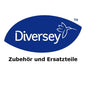 The image shows the Diversey logo with a blue leaf and the white "Diversey". Below it, in black lettering, it says "Accessories and Spare Parts" and refers to products like the HEPA filter H13 AERO 3500 (filter class H13) from Diversey Deutschland GmbH & Co. OHG.