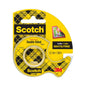 A pack of Scotch® double-sided tape from 3M Deutschland GmbH (12.7 mm x 7.89 m) with 25% extra free and yellow dispenser, suitable for use on paper. Contains 1 roll.