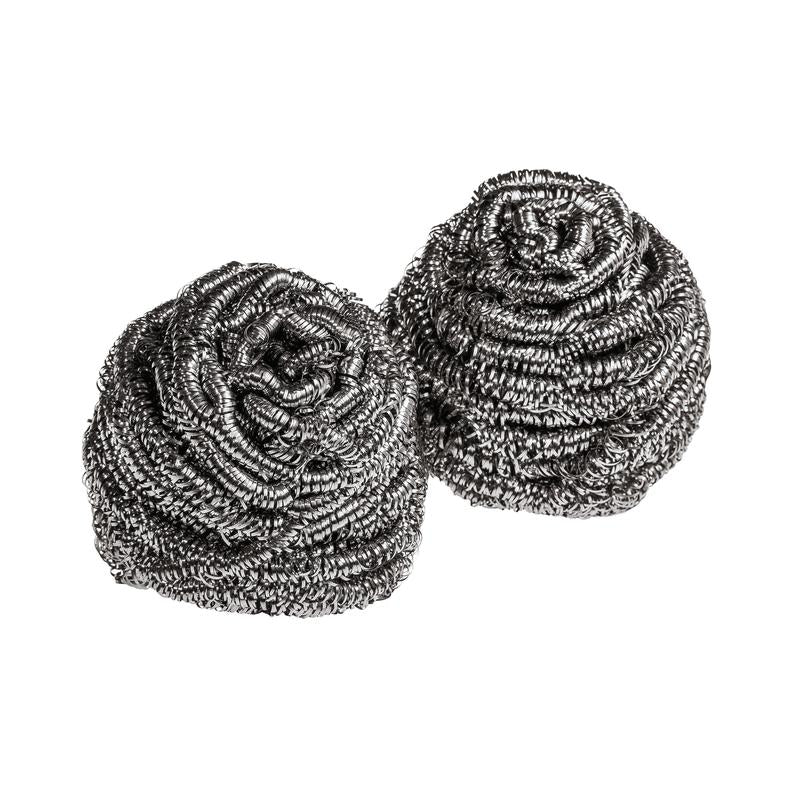 Three Scotch-Brite® stainless steel spirals from 3M Deutschland GmbH are shown side by side on a white background—ideal for thoroughly cleaning cookware and surfaces; the package contains 3 pieces.