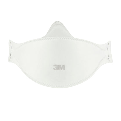 Die 3M™ Aura™ Komfort-Partikelmaske 9320+ FFP2, ohne Ventil, von 3M Deutschland GmbH ist auf weißem Hintergrund zu sehen. Die flache, konturierte Maske zeigt das 3M-Logo in der Mitte. Verpackung: 1 Stück (auch als 3er Pack erhältlich).