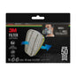 A 3M™ Filter Cartridge 6059, ABEK1 Combination Filter (1 Pair/Pack) from 3M Deutschland GmbH is depicted with a product image, model number, a person wearing a respirator, and over 50 years of respiratory protection experience on the packaging.