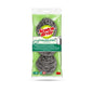 A pack of Scotch-Brite® stainless steel spiral scrubbers from 3M Deutschland GmbH, containing 3 pieces. The green-and-clear packaging features the scrubbers, the brand name, product information, and a pot graphic, and is ideal for kitchen cleaning and removing stubborn dirt.