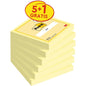 Post-it® Notes, Gelb, 76 mm x 76 mm, Promotion, 100 Blatt/Block, 5 Blöcke + 1 Gratis/Packung, 100% PEFC, SGSCH-PEFC-COC-110078 | Packung (6 Stück)