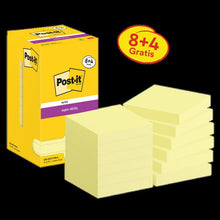 Post-it® Super Sticky Notes, Yellow, 76mm x 76mm, Promotion, 90 Sheets/Pad, 8 Pads + 4 Free/Pack, Cardboard Packaging, 100% PEFC, SGSCH-PEFC-COC-110078 | Pack (12 pieces)