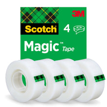 Scotch® Magic™ Unsichtbares Klebeband 8-1933-4S, 19 mm × 33 m, 4 Rollen/Packung | Packung (4 Rollen)