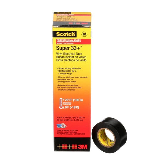 3M™ Scotch® Super 33+ Electrical Insulation Tape Black