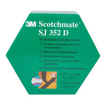 3M™ Haken- und Schlaufenband SJ352D, Schwarz, 25 mm x 5 m, 4.4 mm, Innenbereich, Spendebox | Packung (1 Stück)