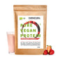 Organic vegan protein powder strawberry without soy