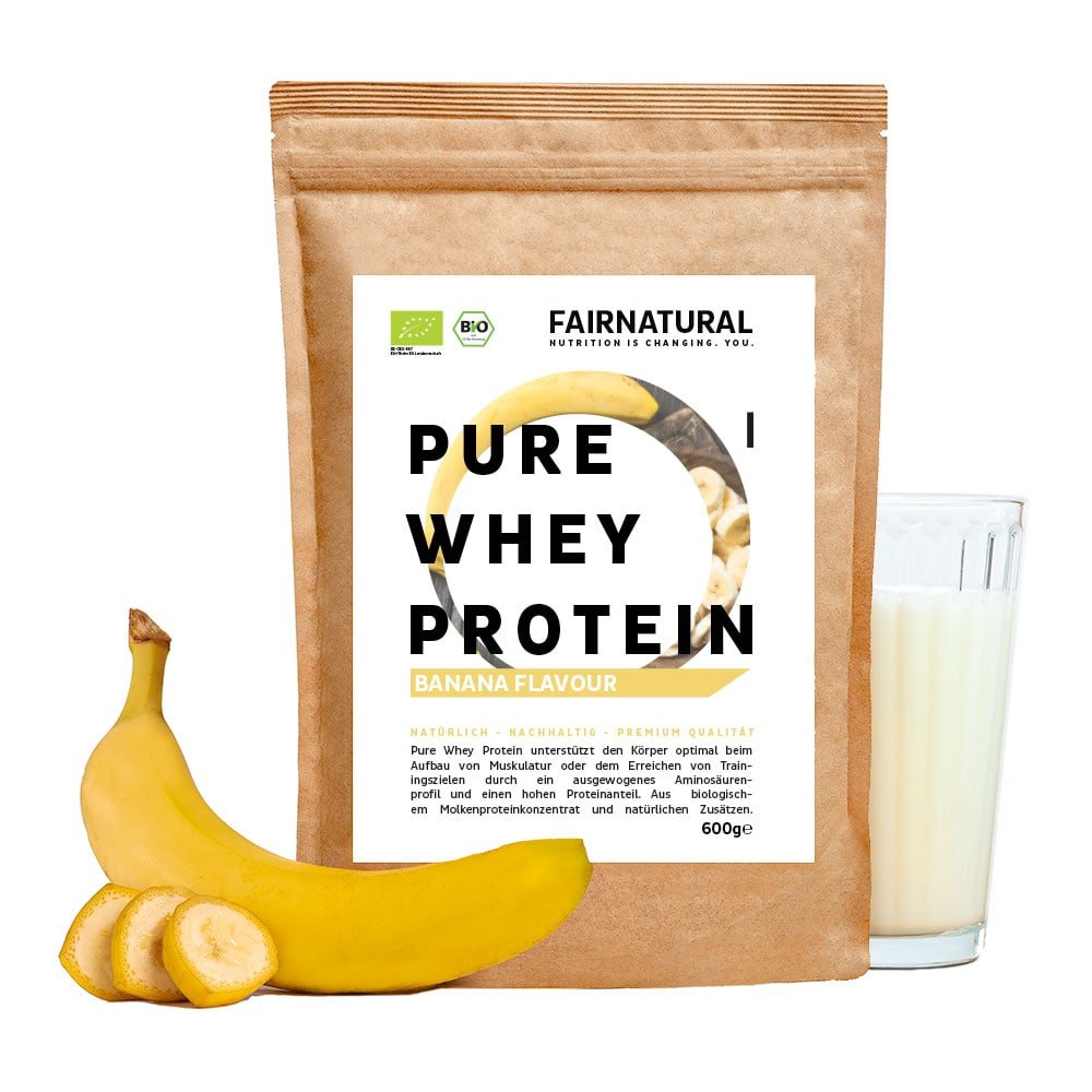 Bio Whey Protein Pulver Banane